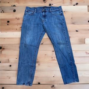 Lucky Brand Jeans Mens 36x32 Straight 221 Medium Wash Cotton Blend Stretch Denim
